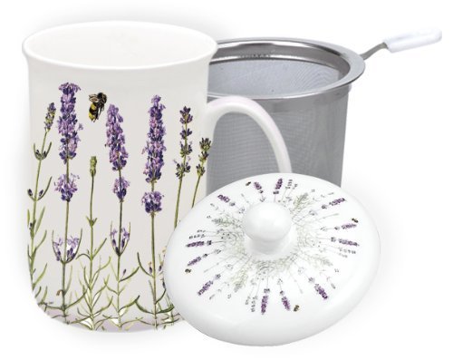 Mug Infusor Porcelana Lavanda